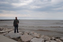 Praying for surf in Sheboygan